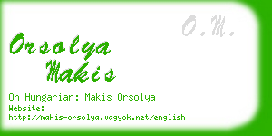 orsolya makis business card